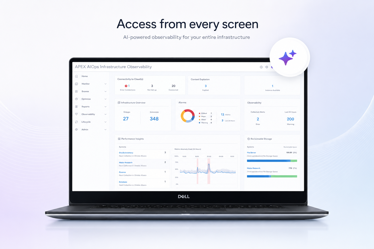 PowerStore Manager — APEX AIOps 대시보드
